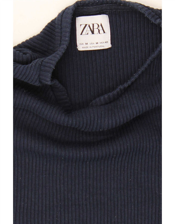 T-shirt Zara da uomo Top medio blu navy