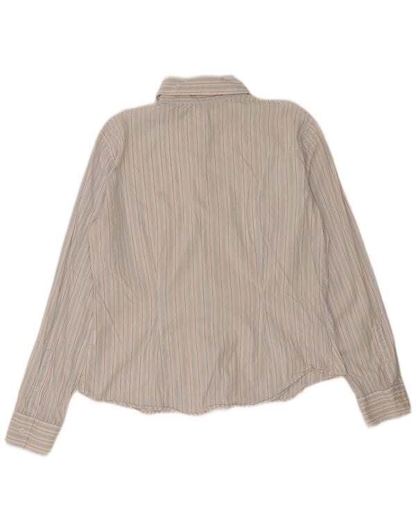 Camicia Donna Brooksfield IT 48 XL Cotone Gessato Blu