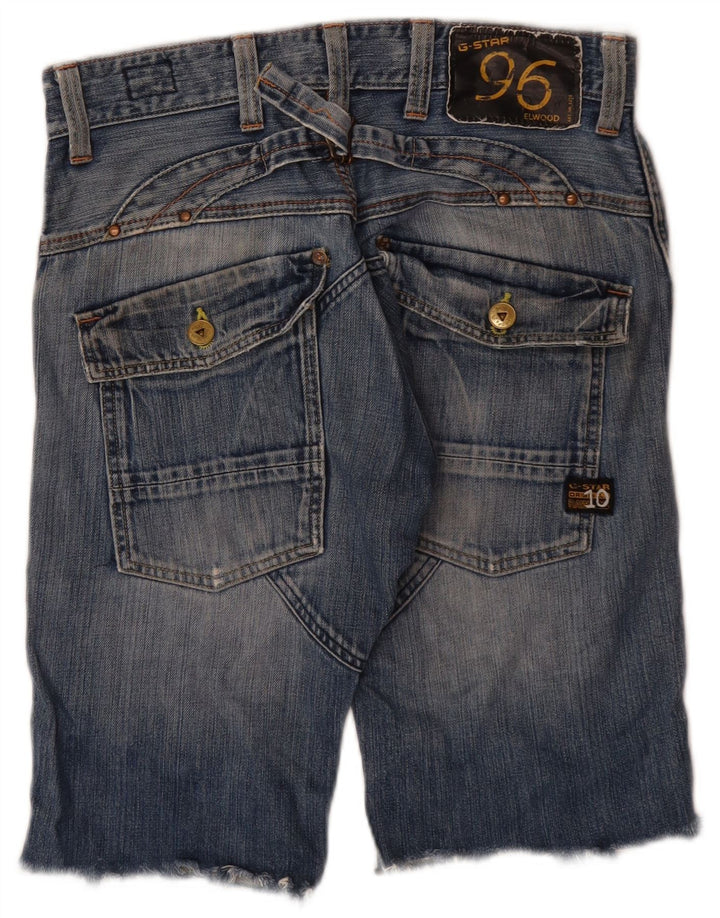 Pantaloncini di jeans Elwood da uomo G-Star W30 blu medio