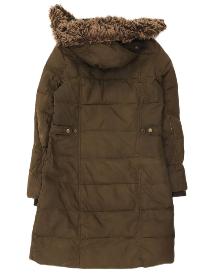 Cappotto imbottito con cappuccio da donna Barbour UK 8 piccolo cotone kaki