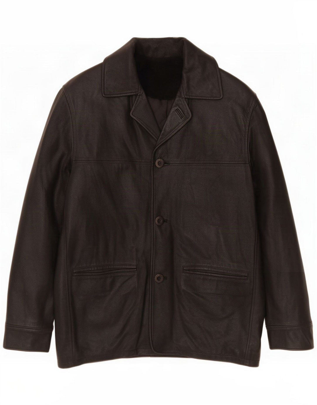 Forester Giacca blazer in pelle da uomo a 3 bottoni IT 48 Medium Black