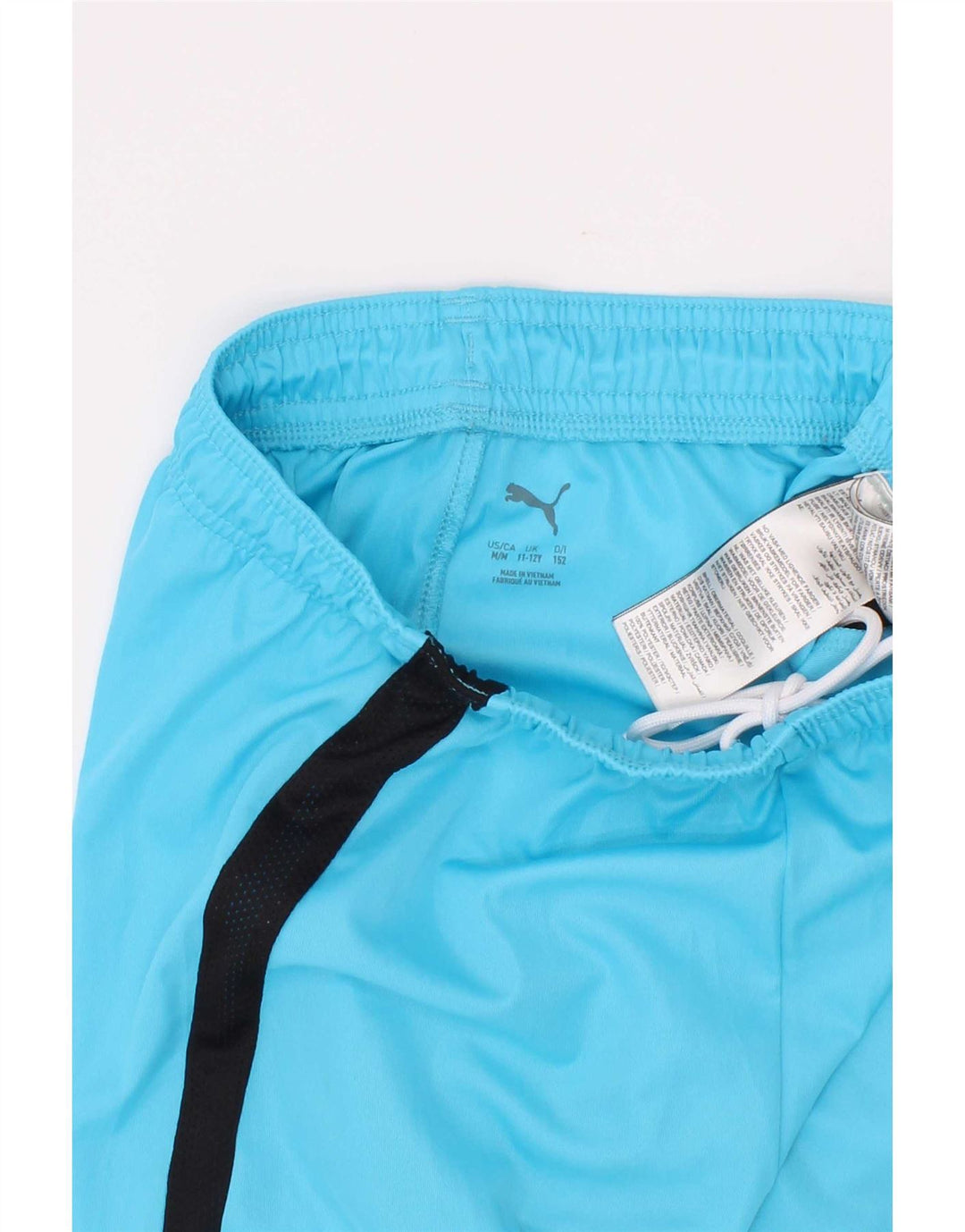 Pantaloncini sportivi Puma da ragazzo 11-12 anni in poliestere color block blu