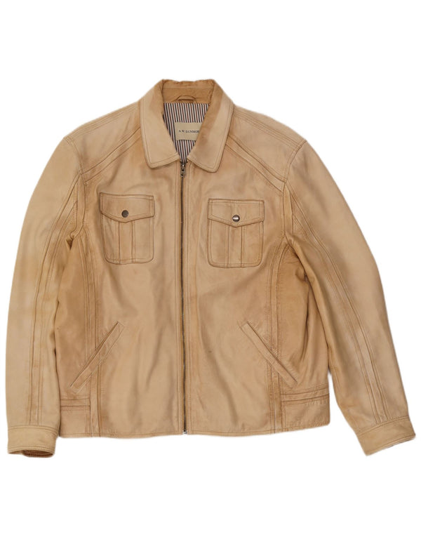 Giacca in pelle da uomo AWDunmore UK 40 Large Beige