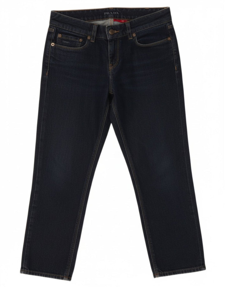 Jeans corti da donna Prada W25 L22 Blu navy