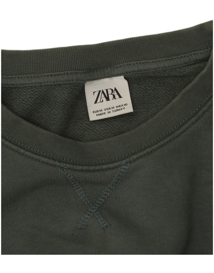 Felpa Zara Da Uomo Maglione Verde Medio