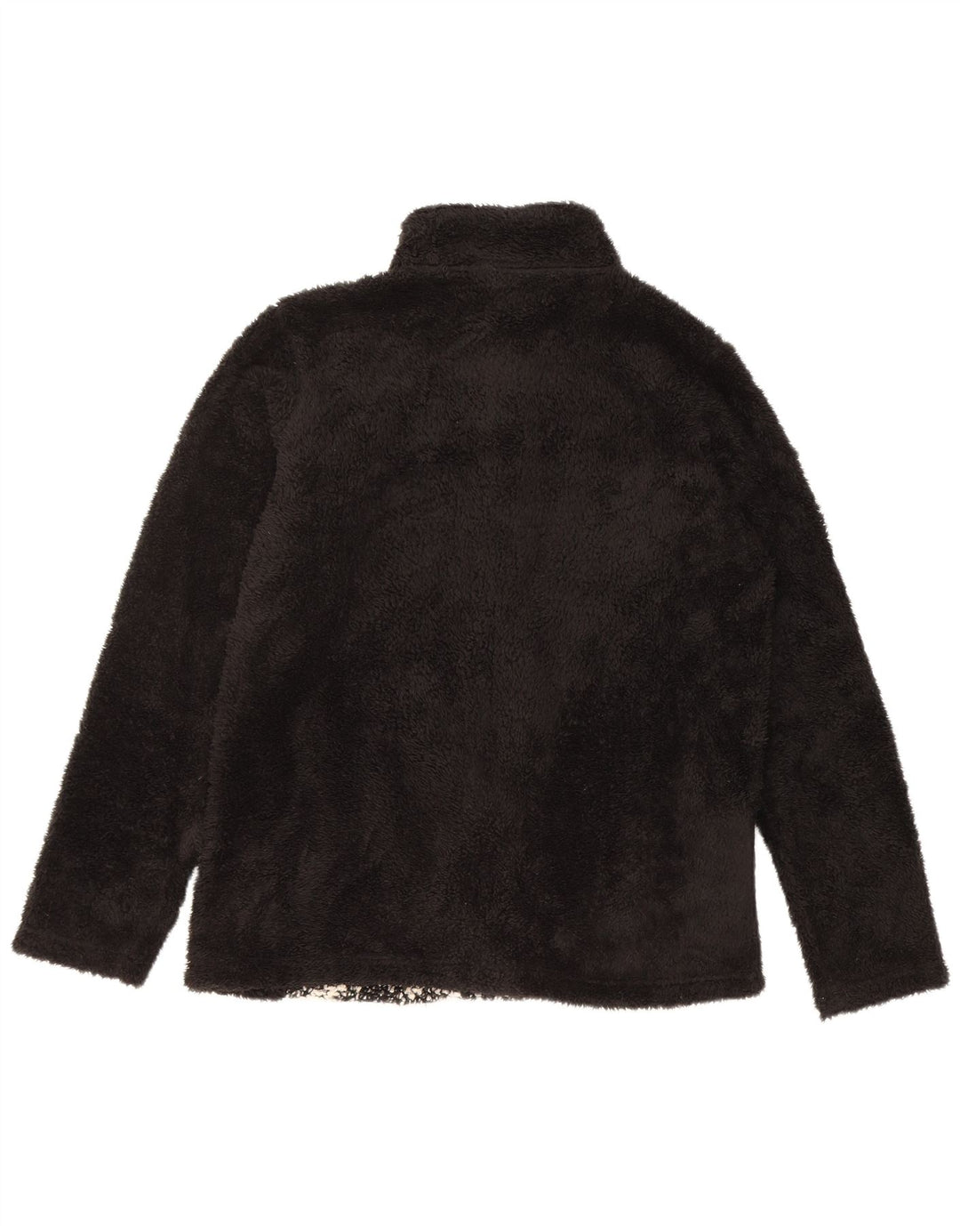 CHAMPION Womens Fleece Jacket UK 16 Large Black Houndstooth Polyester