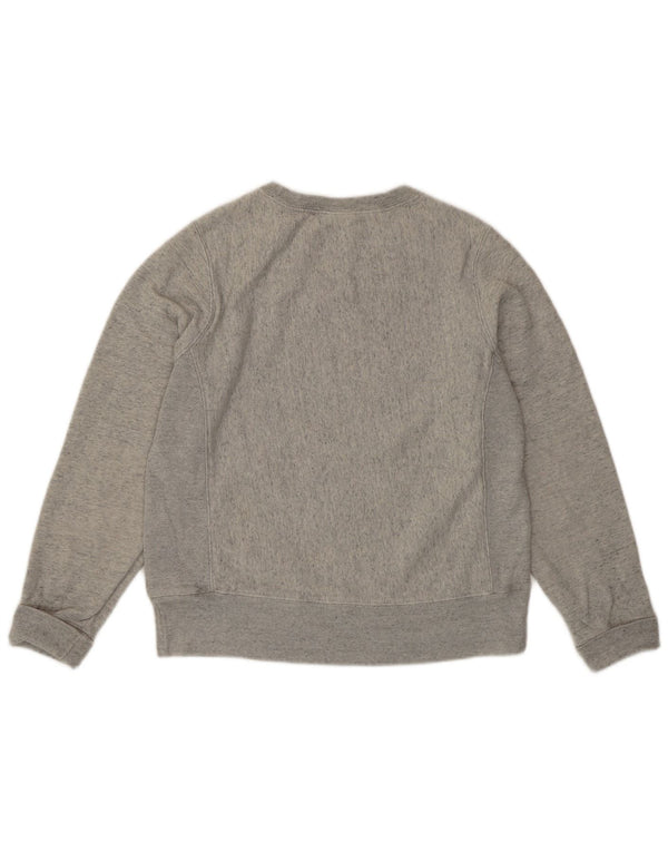 Felpa con grafica da donna Champion, maglione UK 10, piccolo cotone grigio