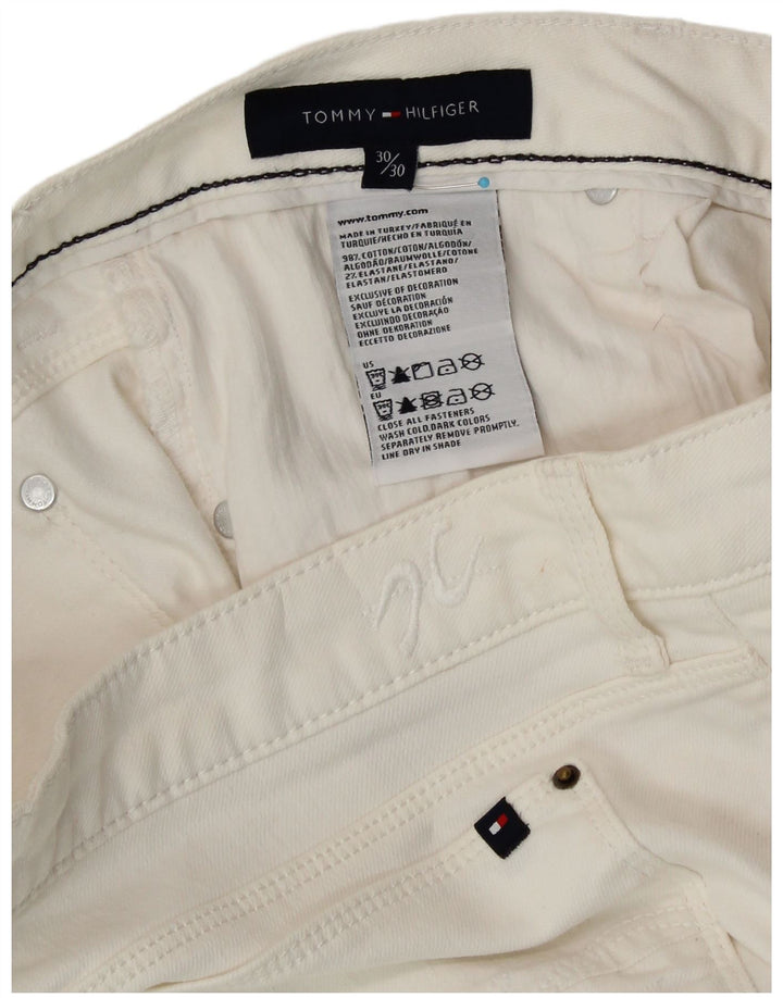 TOMMY HILFIGER Jeans bootcut da donna W30 L30 cotone bianco
