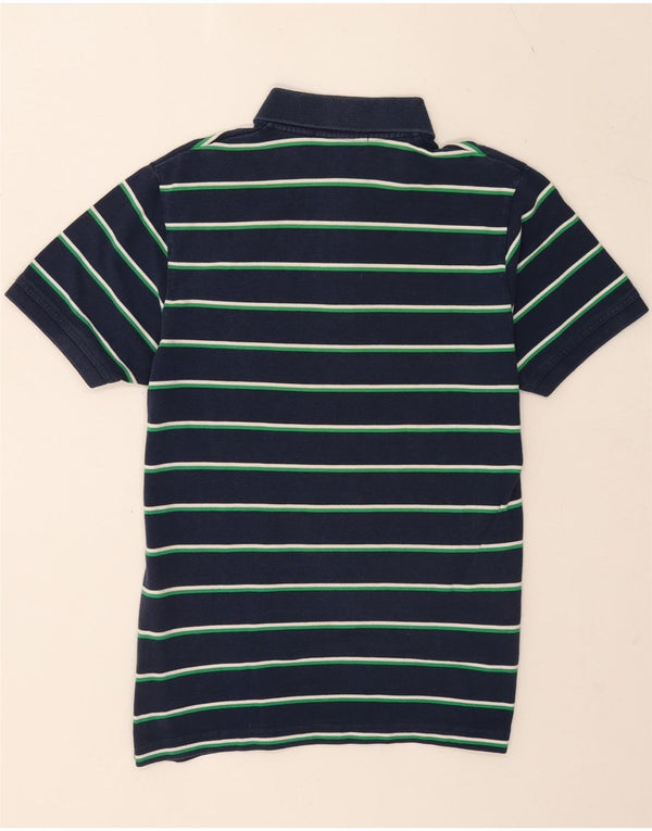 Polo da uomo Gant in cotone a righe medie blu navy
