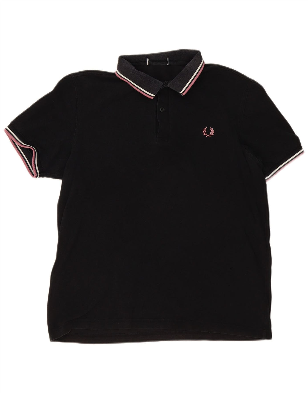Polo da uomo Fred Perry in cotone nero medio