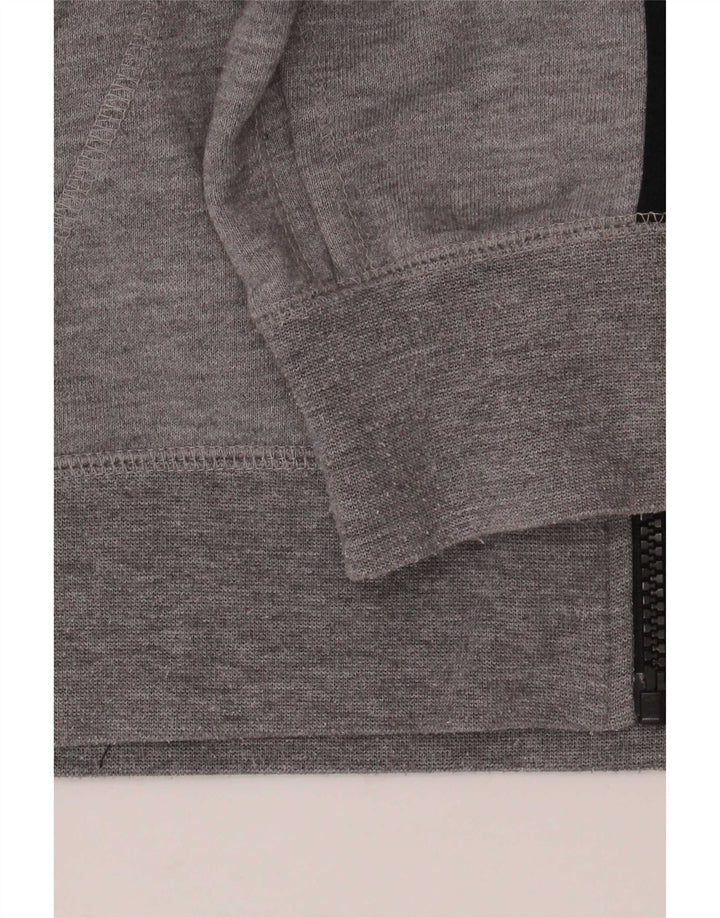 Maglione con cappuccio e zip Adidas Climalite da uomo piccolo in poliestere chiazzato grigio