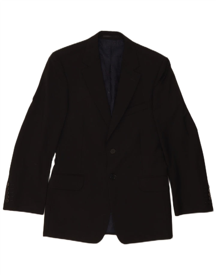 Giacca blazer a 2 bottoni da uomo Paul Smith UK 36 piccola lana nera