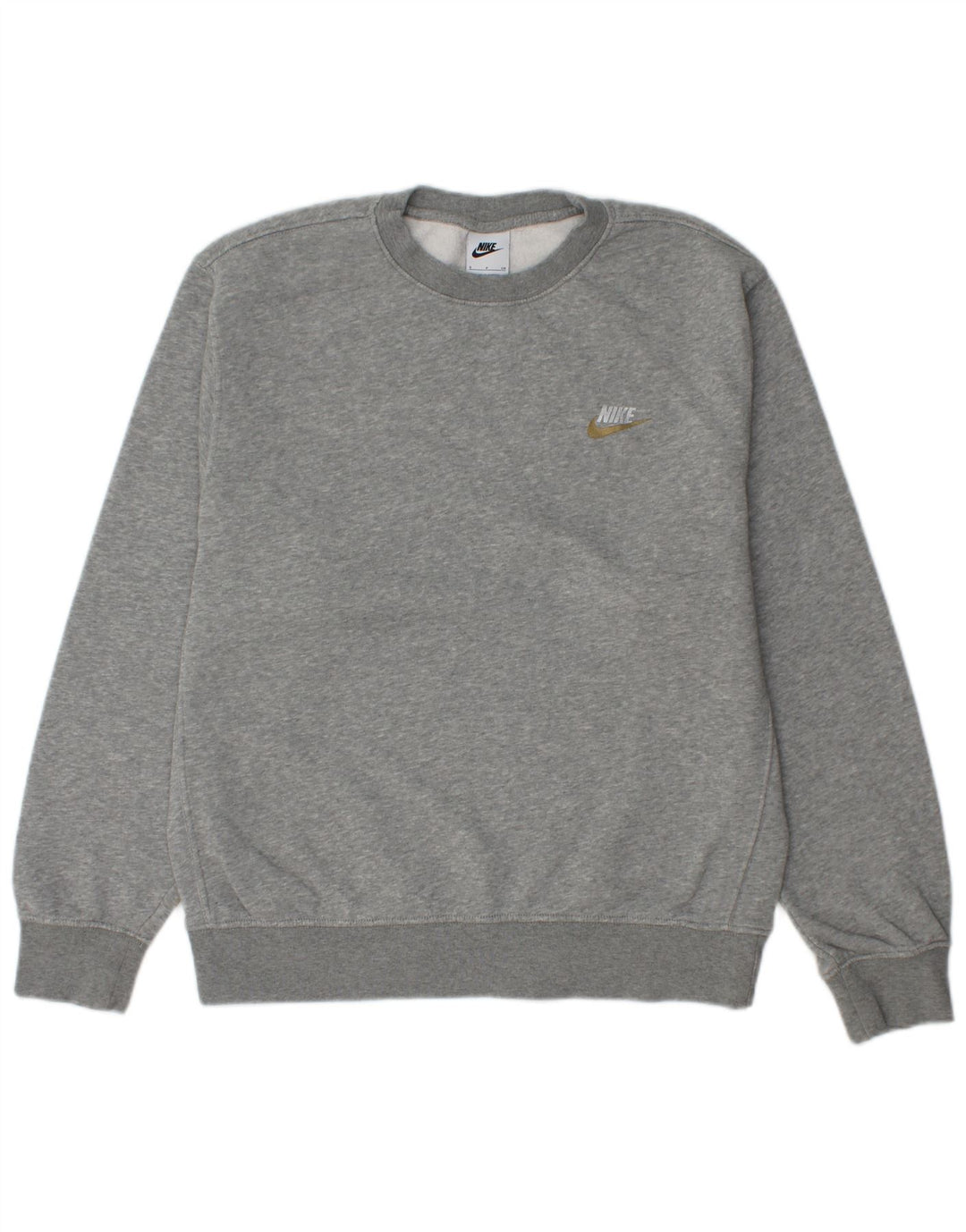 Felpa da uomo ampia NIKE, maglione piccolo in cotone grigio