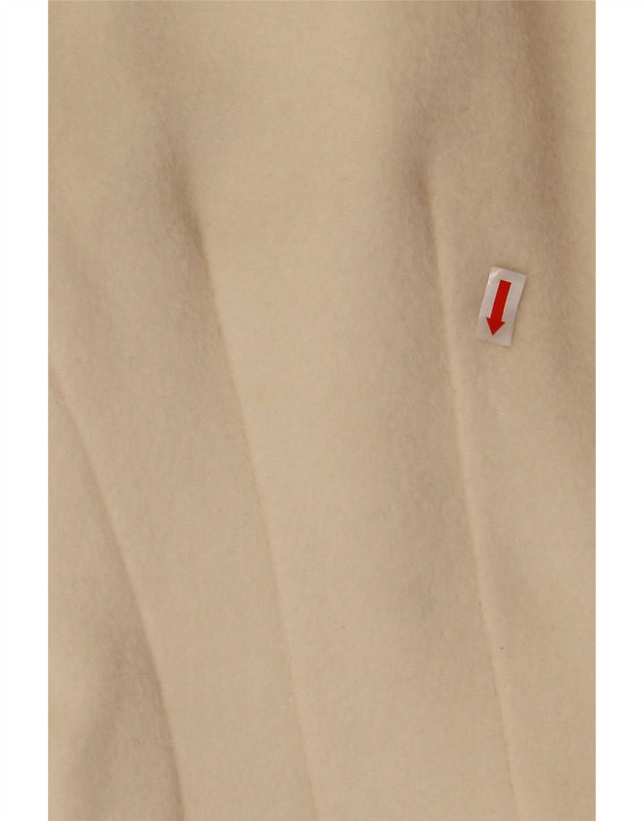 VINTAGE Womens 3/4 Sleeve 1 Button Blazer Jacket IT 42 Medium Beige Wool Vintage Vintage and Second-Hand Vintage from Messina Hembry 