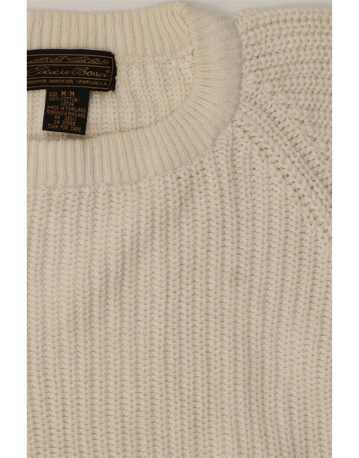 Eddie Bauer Maglione girocollo da uomo in cotone bianco sporco medio classico