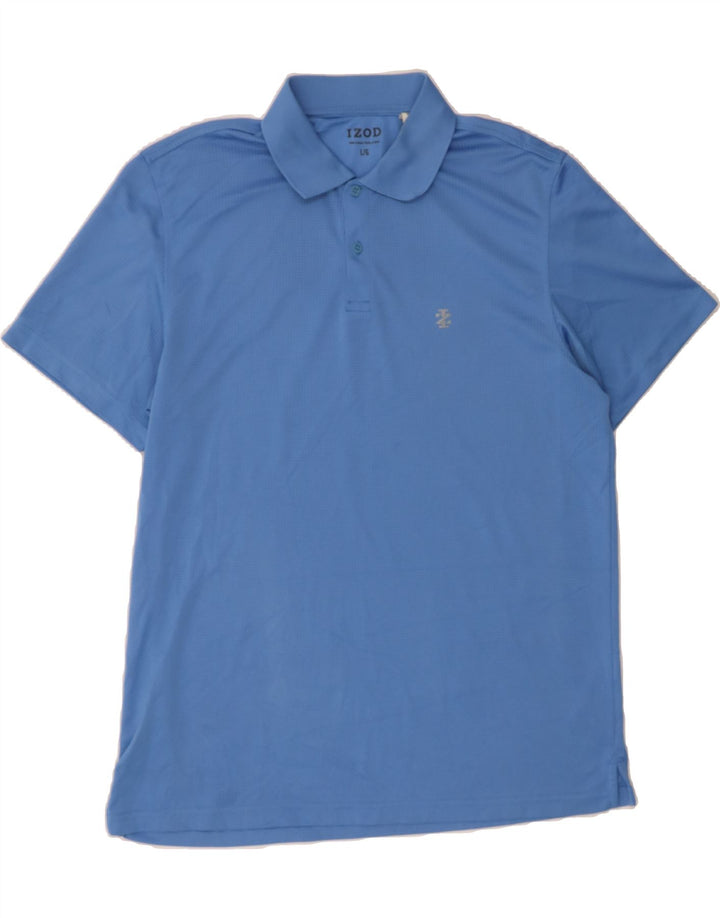 IZOD Mens Polo Shirt Large Blue Polyester Vintage Izod and Second-Hand Izod from Messina Hembry 