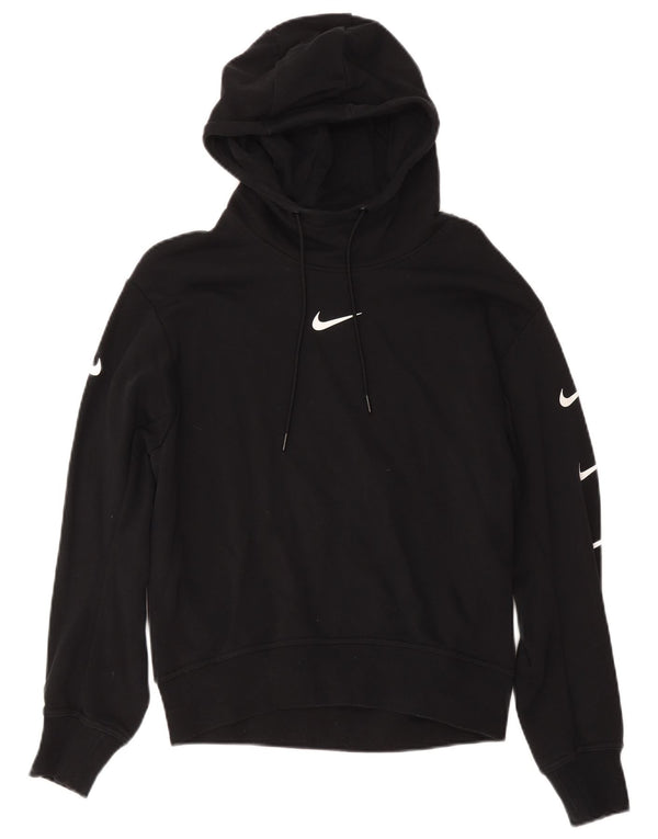 Felpa con cappuccio grafica da donna Nike UK 16 grande cotone nero