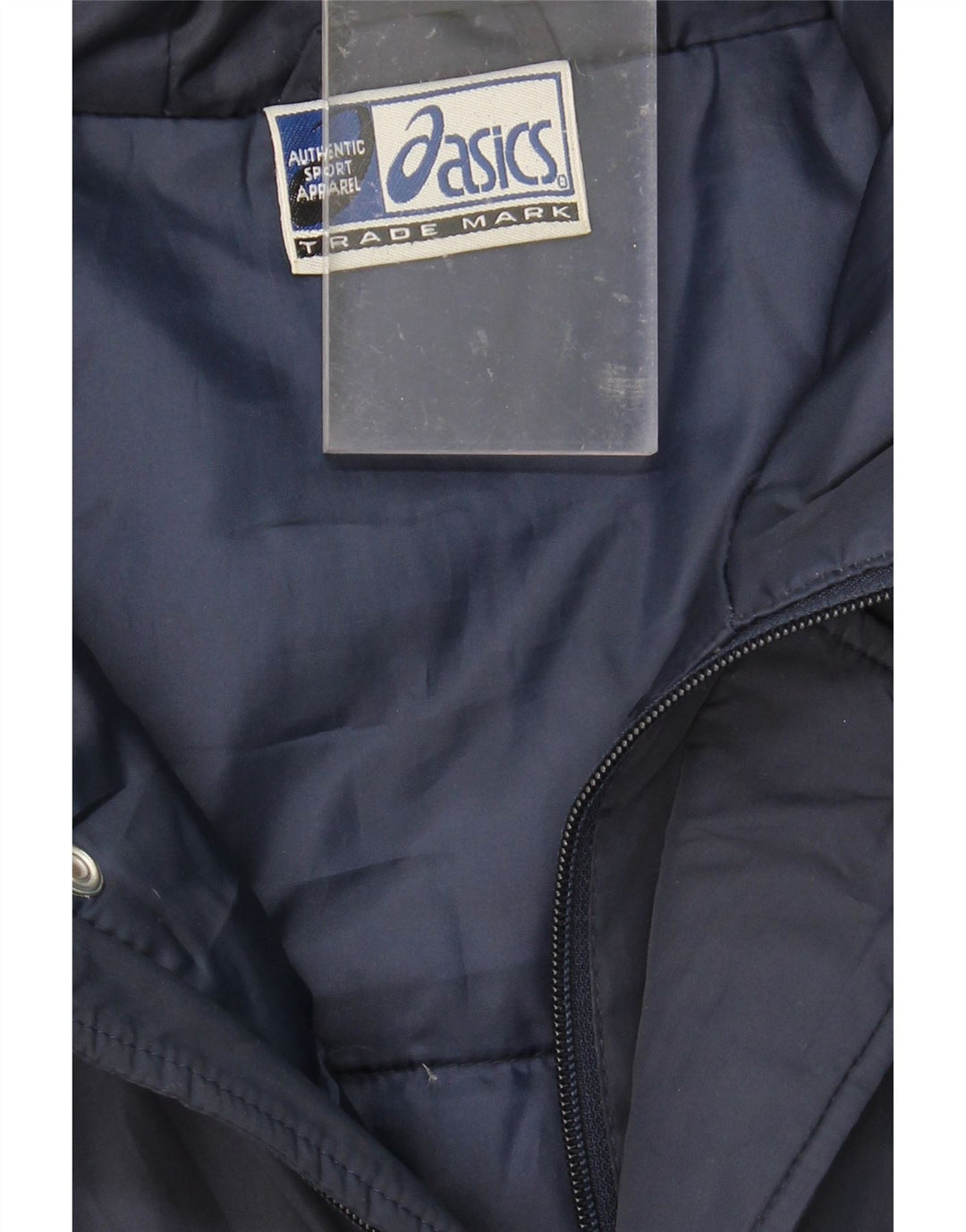 ASICS Mens Hooded Padded Coat UK 42 XL Navy Blue Vintage Asics and Second-Hand Asics from Messina Hembry 