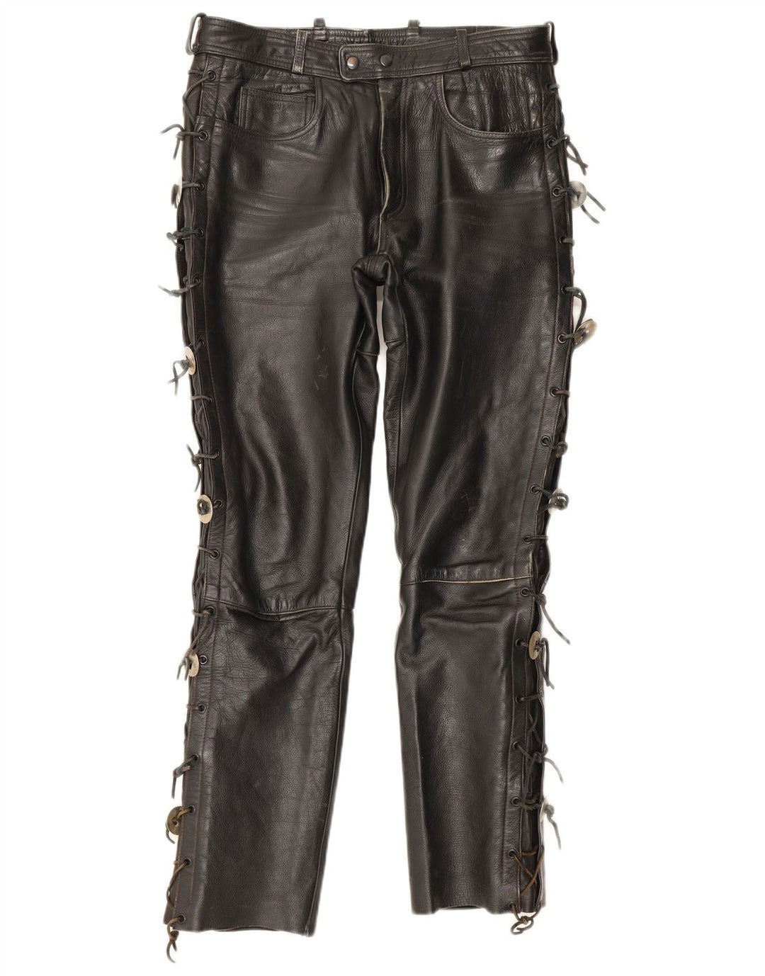 Pantaloni in pelle da uomo Louis IT 50 Large W34 L32 Pelle nera