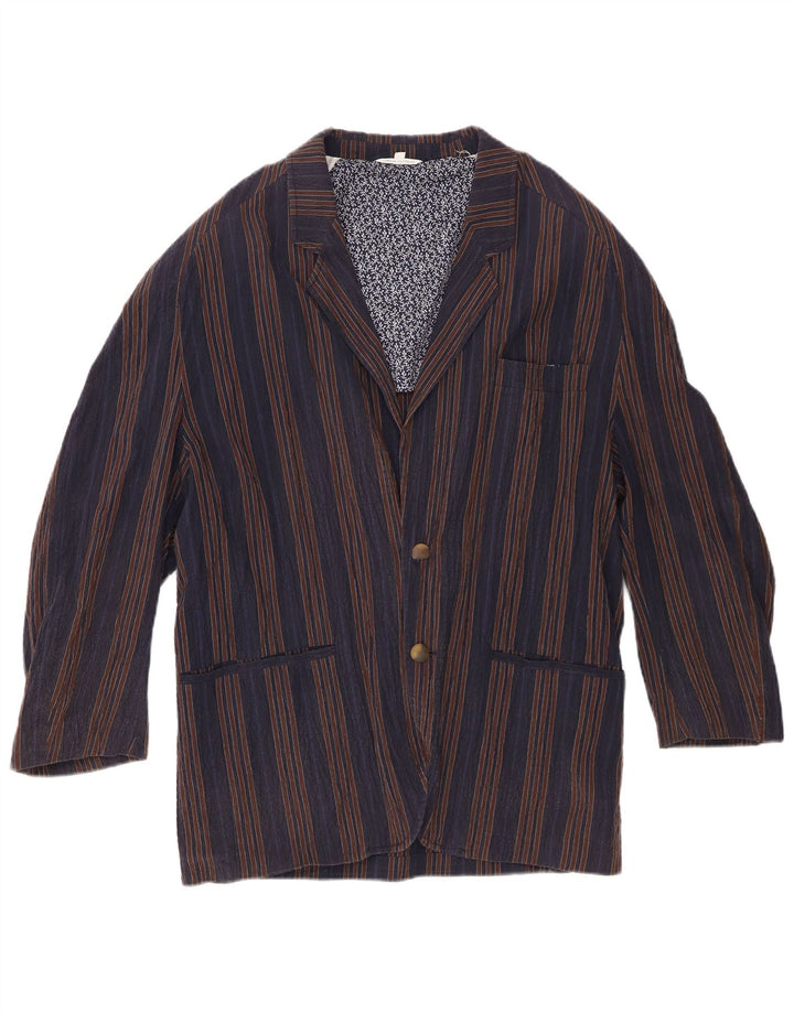 Giacca blazer da uomo dal taglio tradizionale Ciao IT 46 piccola a righe blu navy