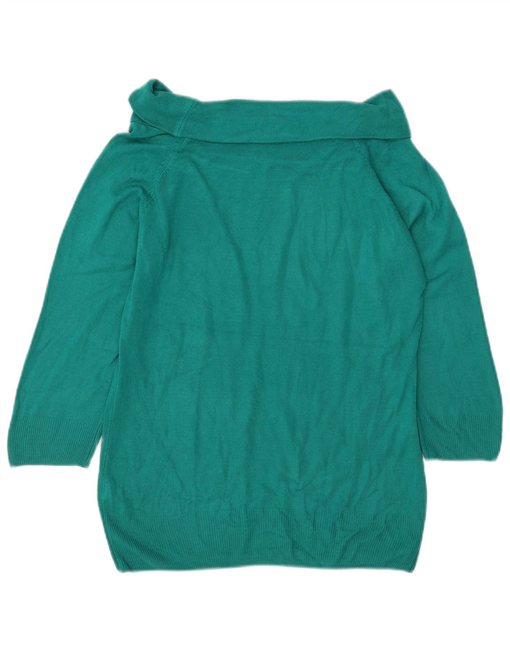 Maglione maglione a collo alto da donna Marks & Spencer UK 14 Verde medio