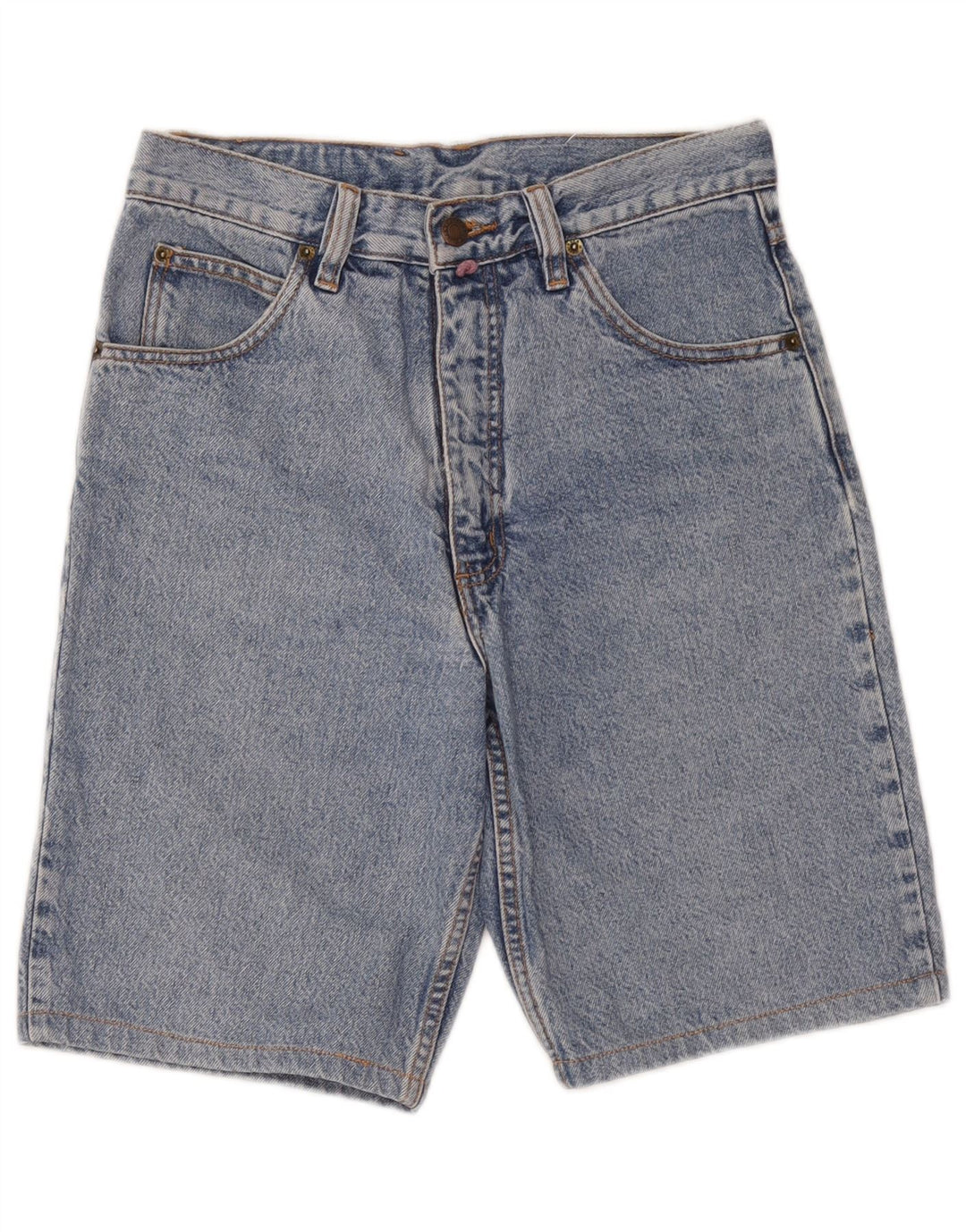 Pantaloncini di jeans vintage da uomo W30 in cotone blu medio