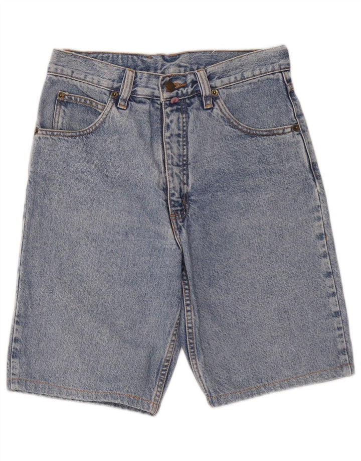 Pantaloncini di jeans vintage da uomo W30 in cotone blu medio