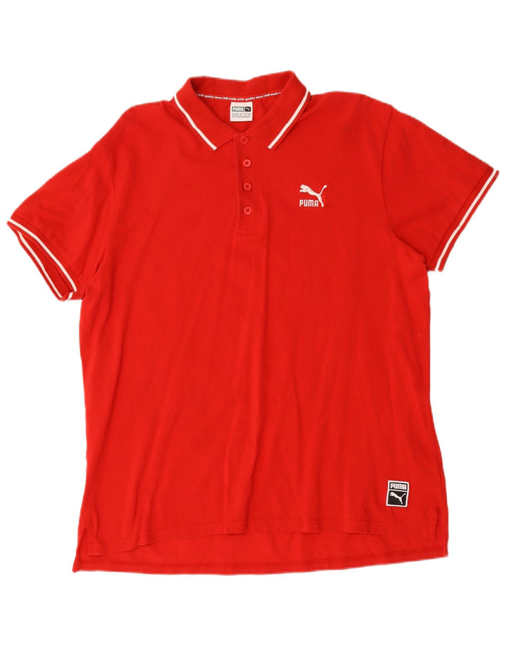 Polo Puma da uomo 2XL in cotone rosso