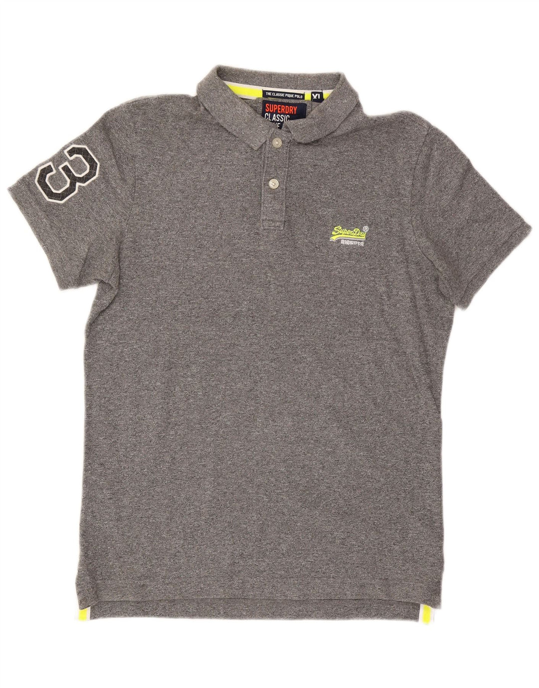 Polo da uomo SUPERDRY XL in cotone grigio