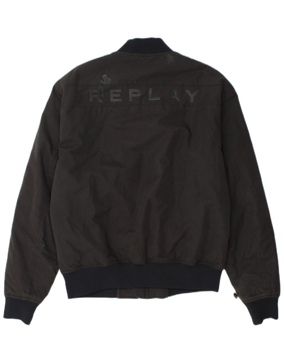 Giubbotto bomber grafico da uomo Replay UK 38 Cotone color block grigio medio