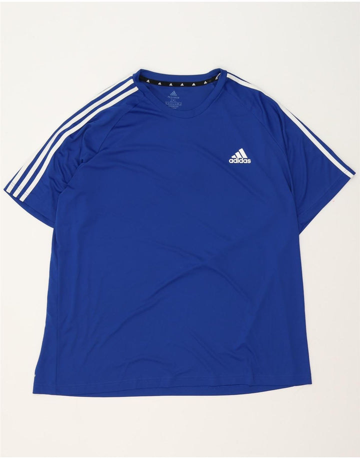T-shirt Adidas Aeroready da uomo Top 2XL blu poliestere