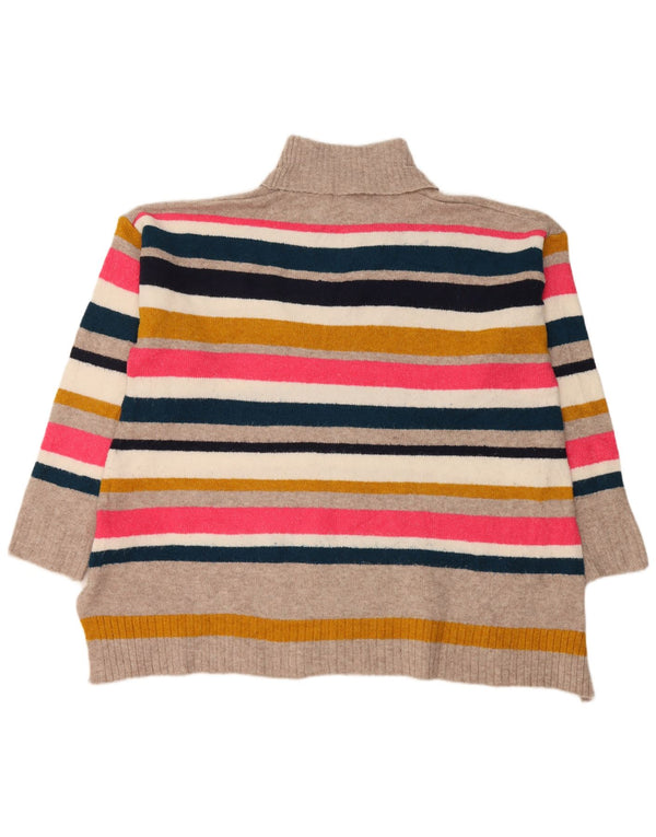 Maglione maglione a collo alto da donna Marks & Spencer UK 18 XL multicolore