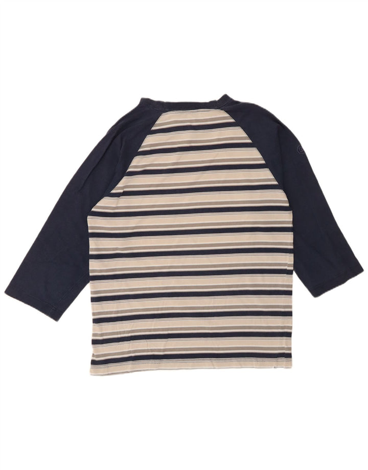 Maglia da uomo DC manica a 3/4 piccola in cotone a righe bianche