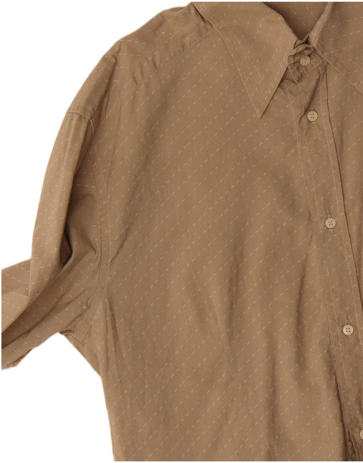 Armani Jeans Camicia Uomo Cotone Righe Large Beige