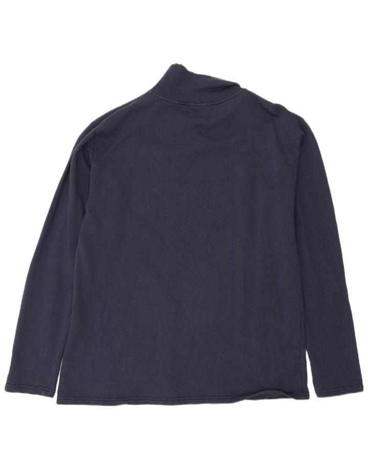 Converse Top grafico da uomo a maniche lunghe XL in cotone blu navy