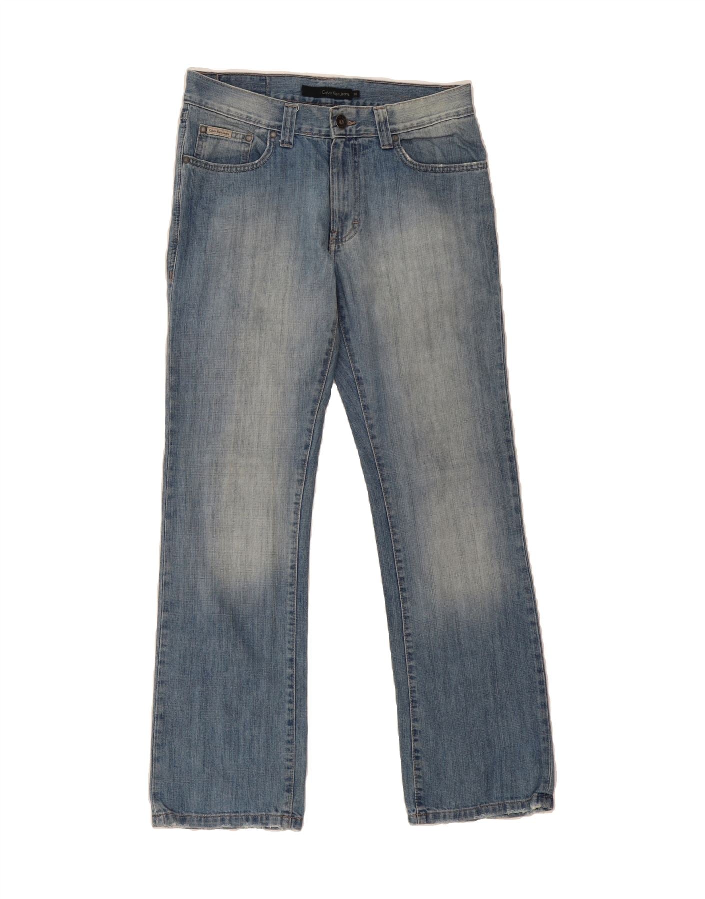 CALVIN KLEIN Mens Straight Jeans W30 L32 Blue Cotton Vintage Calvin Klein and Second-Hand Calvin Klein from Messina Hembry 