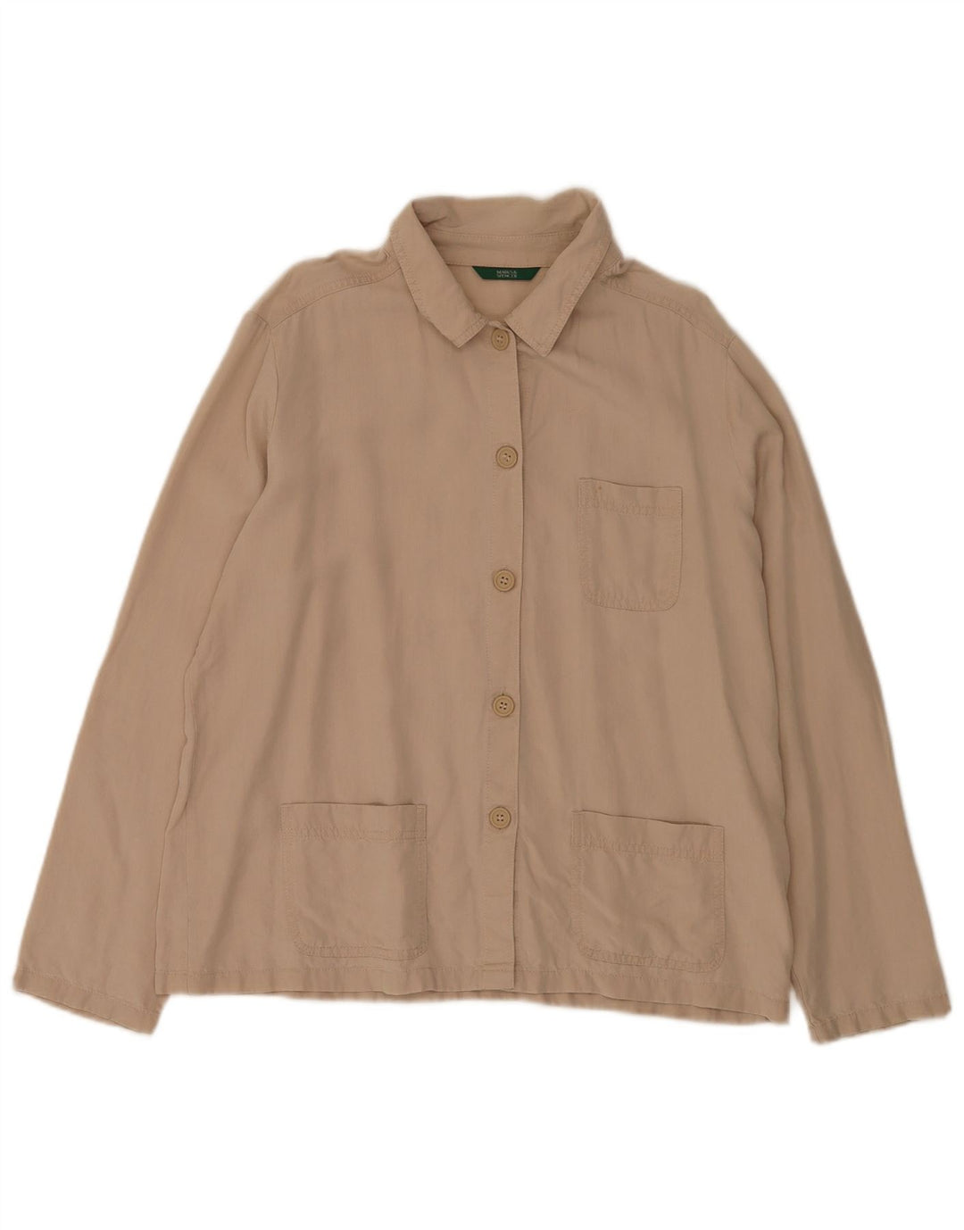 Camicia da donna Marks & Spencer UK 16 Large Beige Lyocell