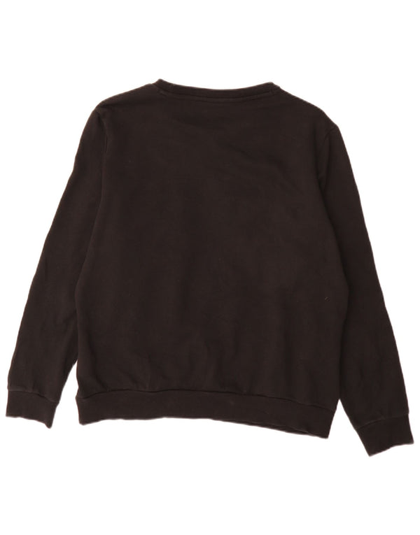 Puma Womens Graphic Sweatshirt Jumper UK 14 Large Black Cotton