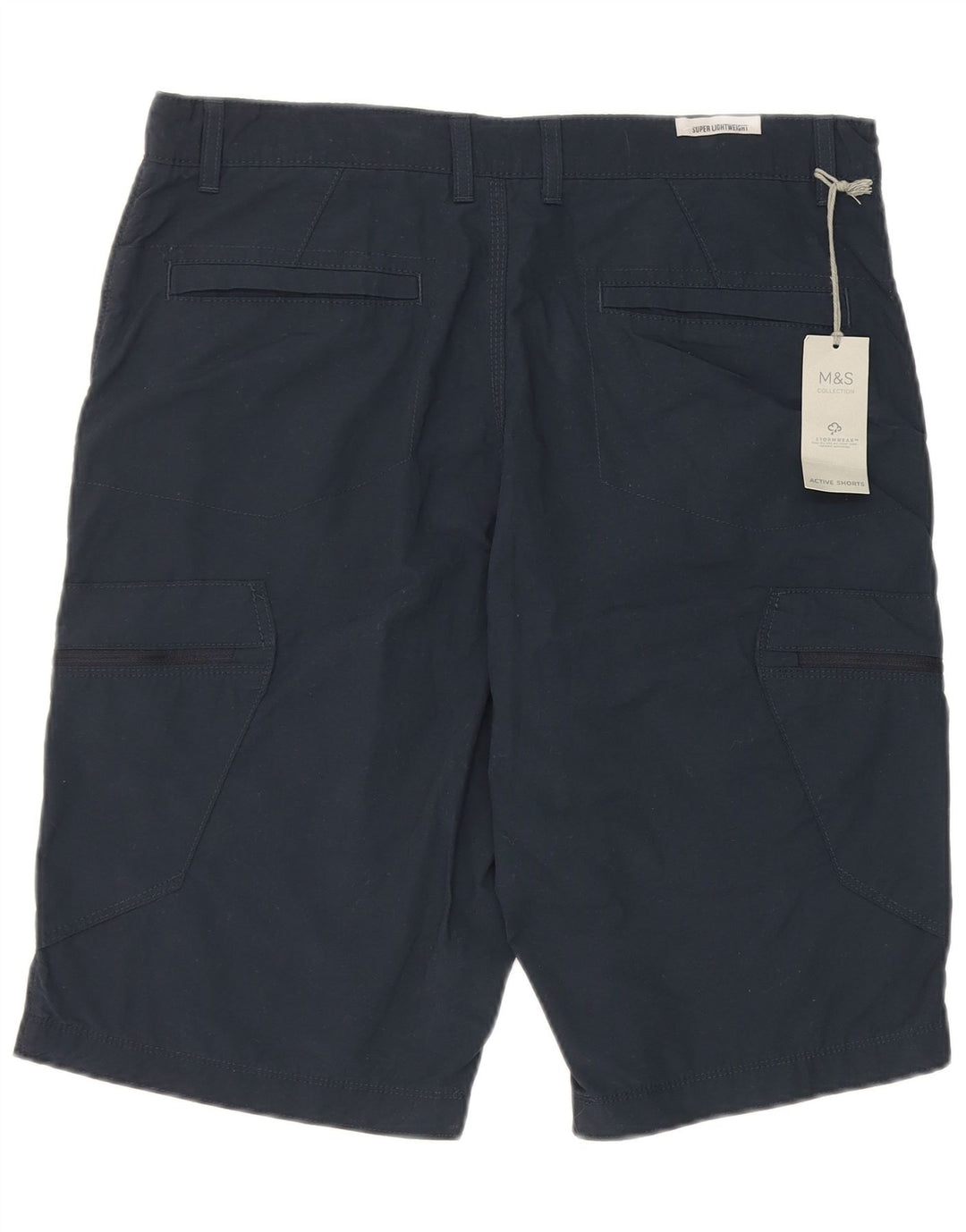 Pantaloni cargo da uomo Marks & Spencer W34 Large in cotone blu navy