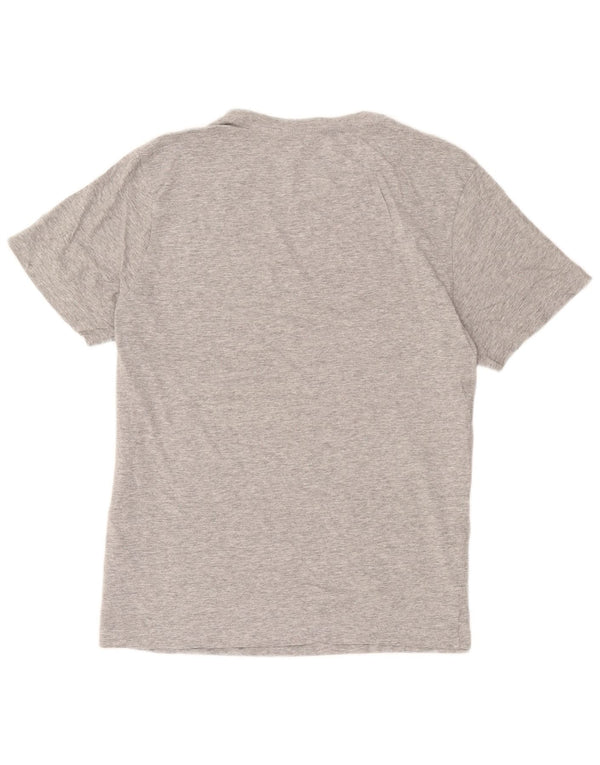 T-shirt grafica da uomo Hurley Top grande in cotone grigio