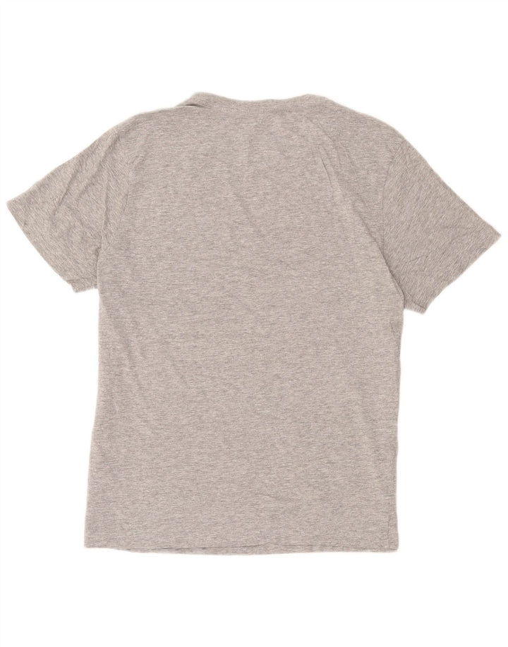 T-shirt grafica da uomo Hurley Top grande in cotone grigio