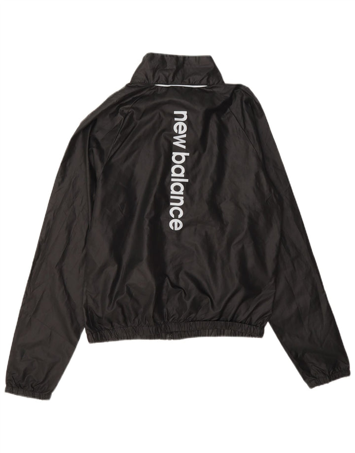 Giacca da tuta grafica da donna New Balance UK 8 piccola in poliestere nero