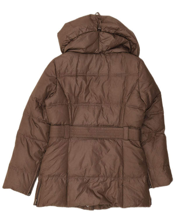 Giacca imbottita da donna Zara UK 8 piccola in poliestere marrone