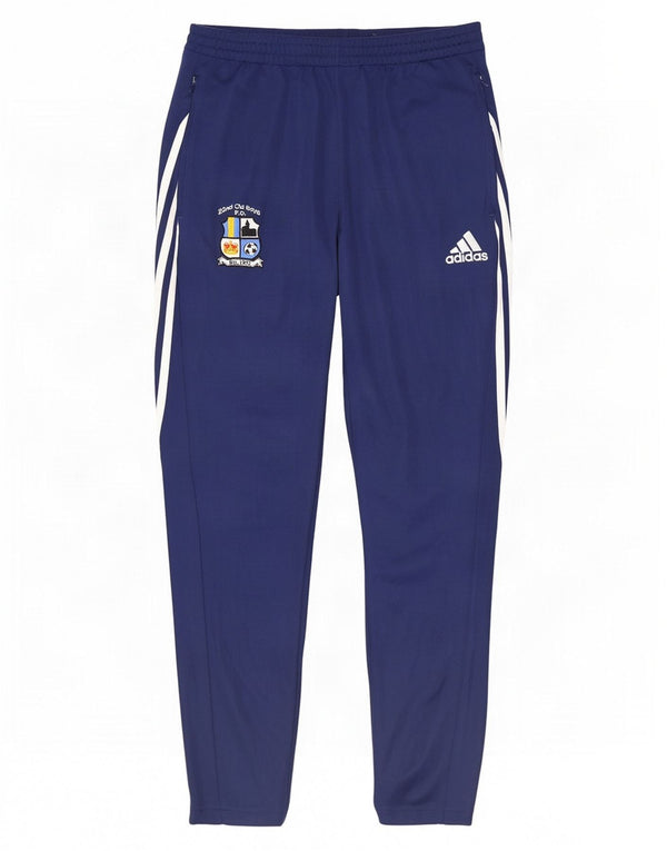Pantaloni da tuta Adidas Climalite da uomo di grandi dimensioni in poliestere blu navy
