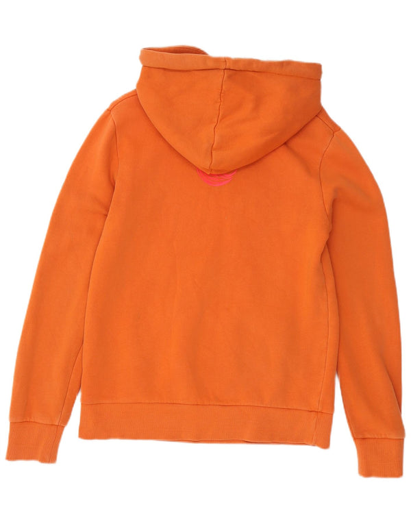 Felpa con cappuccio grafica da donna Superdry UK 8 Small Arancione Cotone