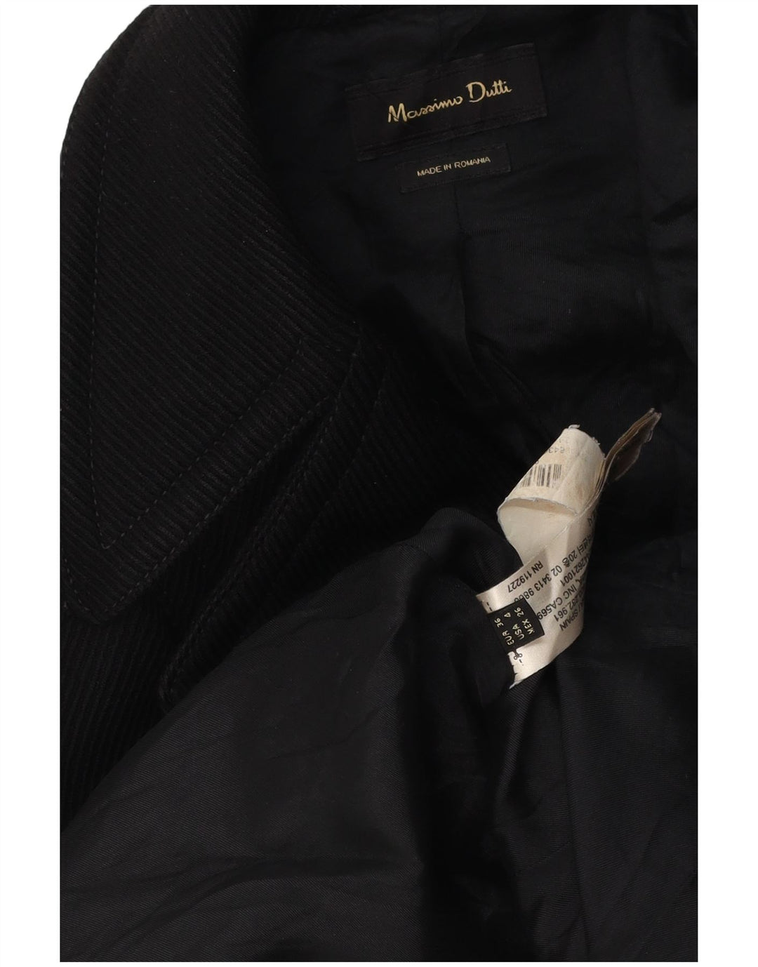 Giacca blazer doppiopetto da donna Massimo Dutti EU 36 XS nera in poliammide