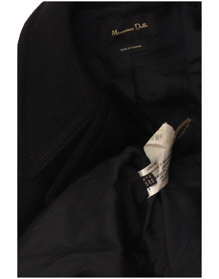 Giacca blazer doppiopetto da donna Massimo Dutti EU 36 XS nera in poliammide