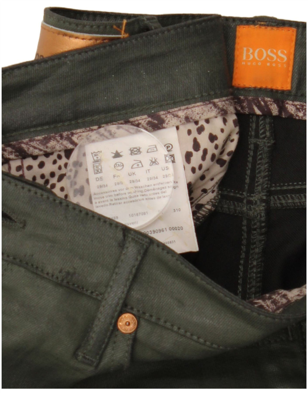 Pantaloni casual skinny da donna HUGO BOSS W29 L34 cotone kaki
