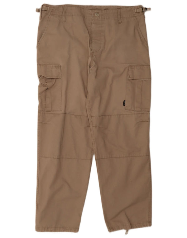 Pantaloni cargo dritti da uomo vintage da lavoro W38 L30 Beige