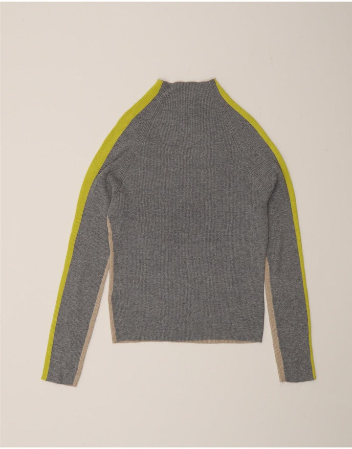 Maglione maglione collo alto da donna White Stuff UK 8 Small Grey Colourblock